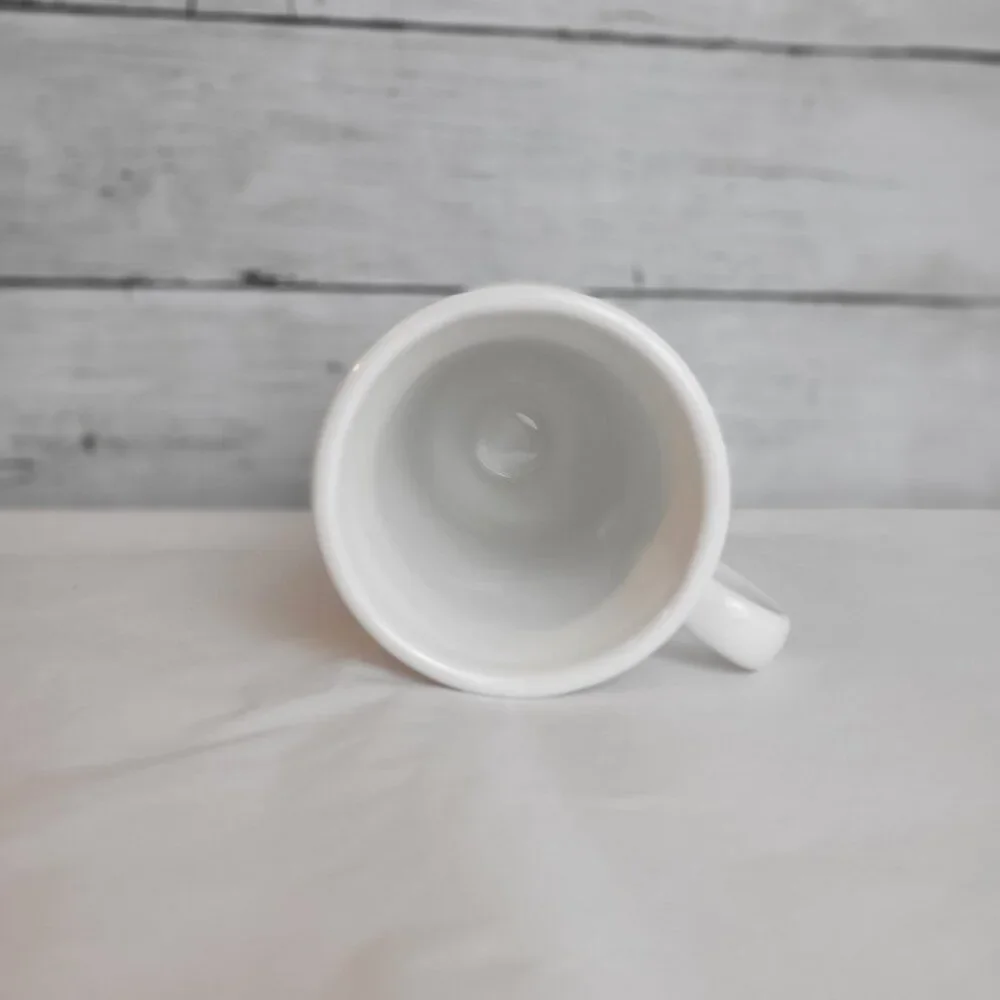 Vintage Russ Celtic Blessings Mug Stoneware Coffee White #29259 pedestal trinity